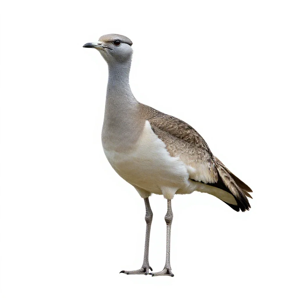 Great bustard isolated on a white background