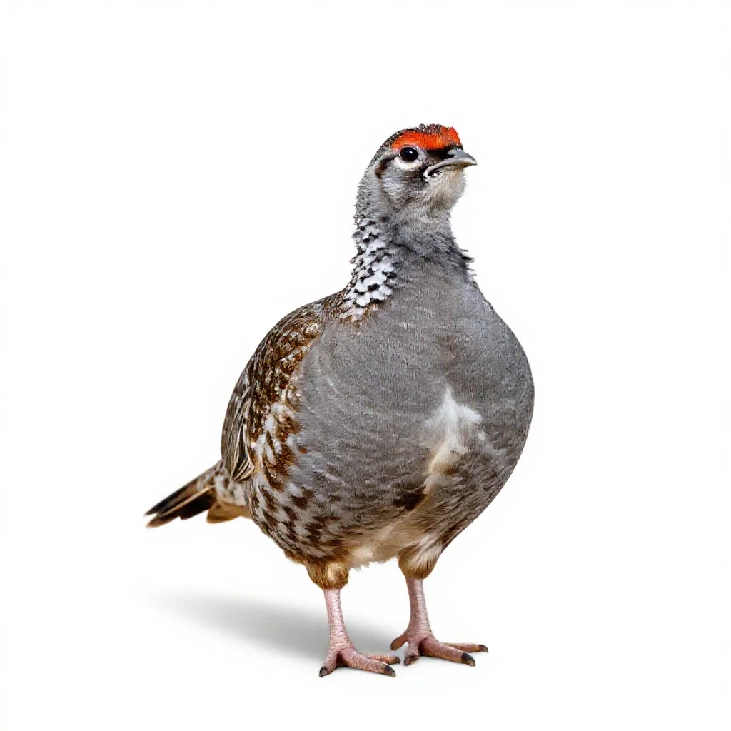 Greater prairie chicken isolated on a white background