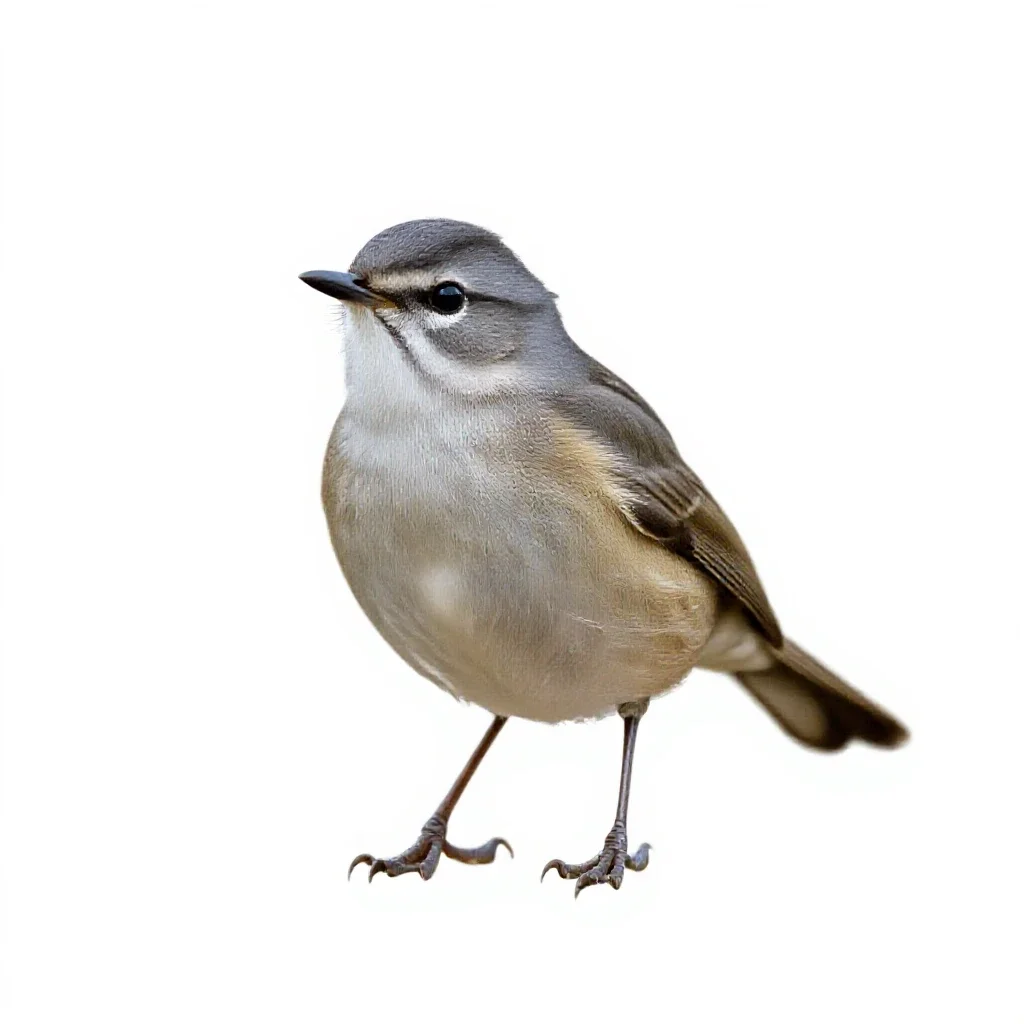 Greater whitethroat isolated on a white background