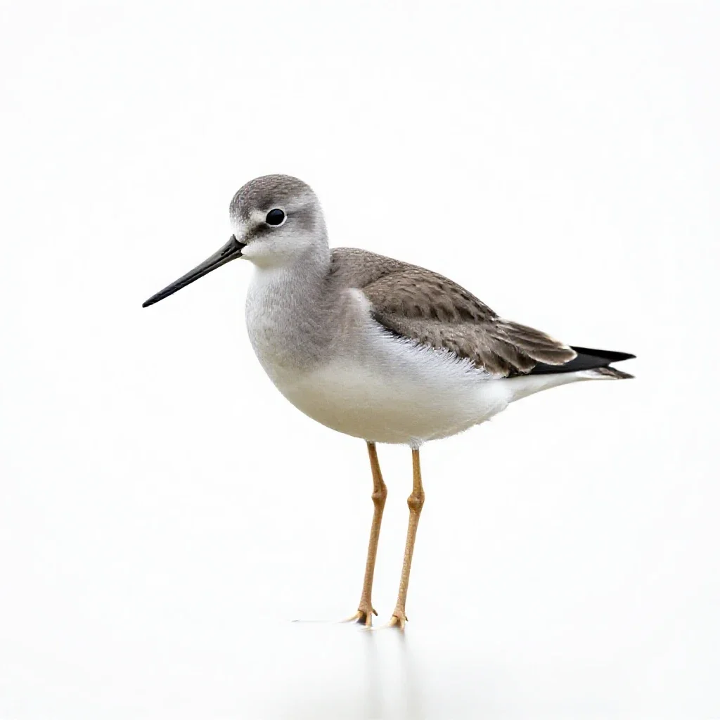 Greater yellowlegs isolated on a white background