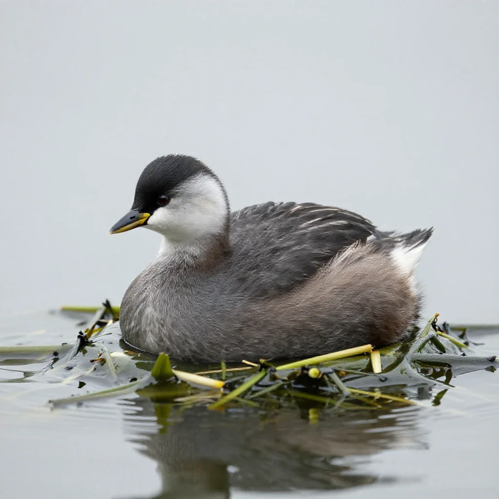 Grebe isolated on a white background