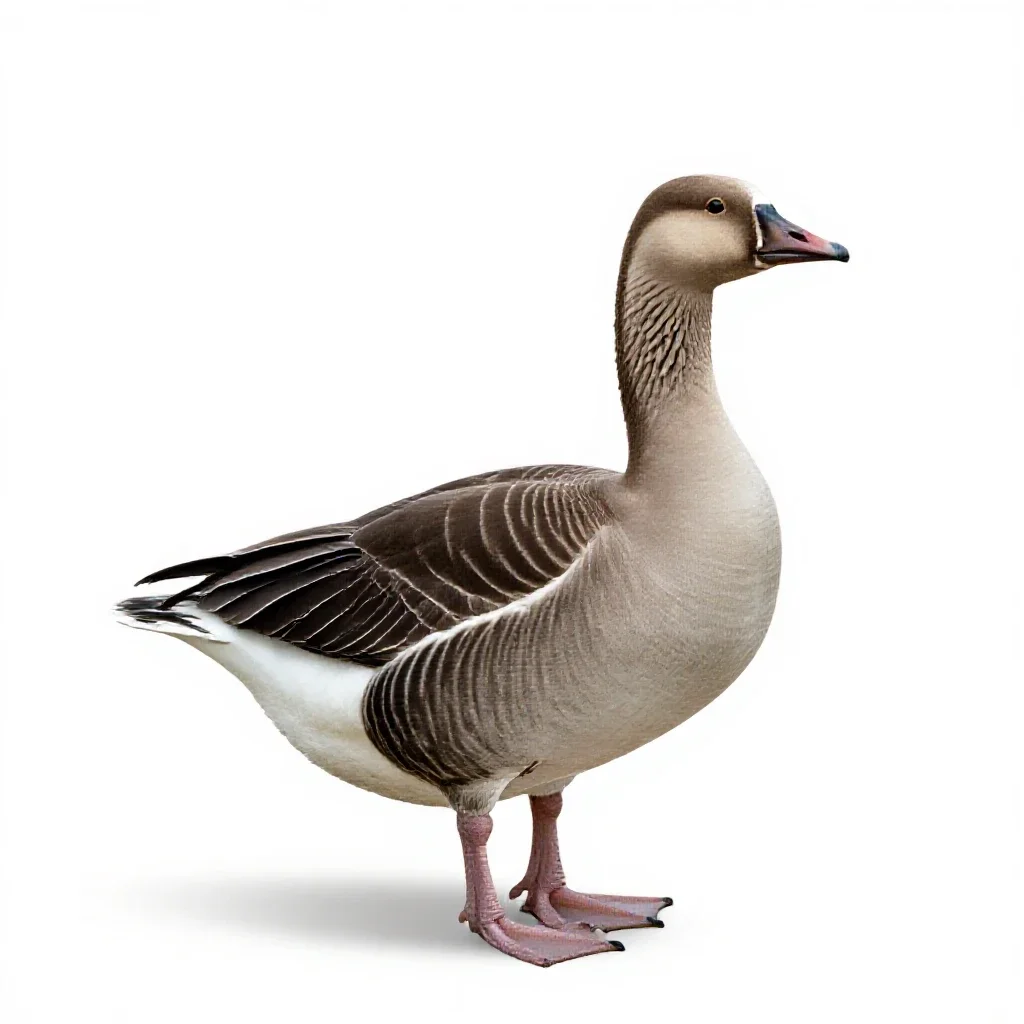 Greylag isolated on a white background