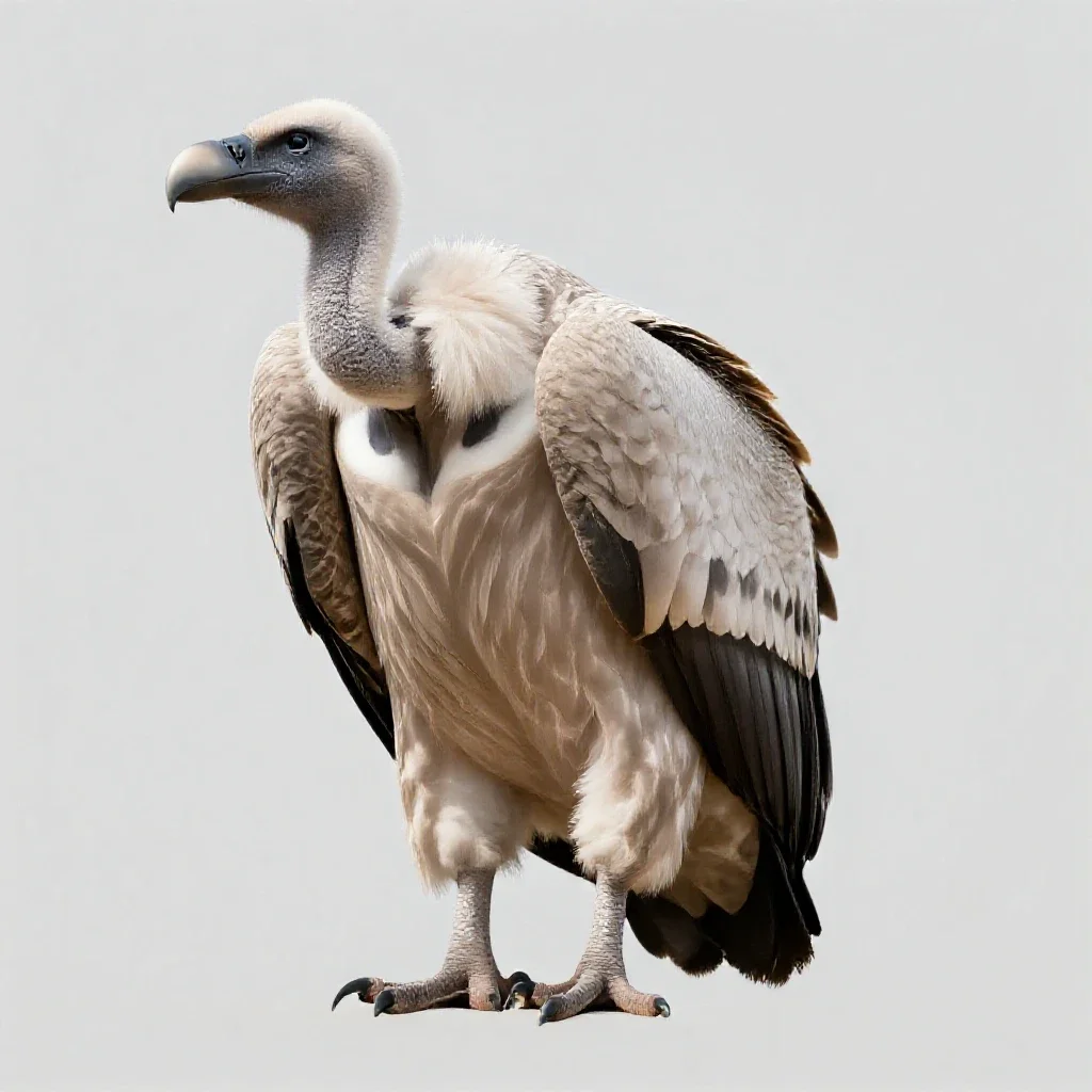 Griffon vulture isolated on a white background