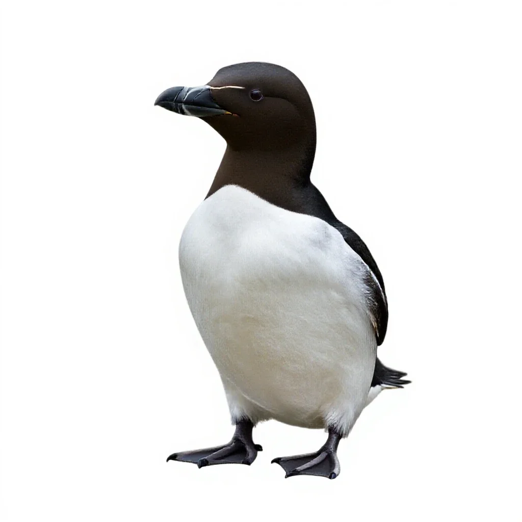 Guillemot isolated on a white background
