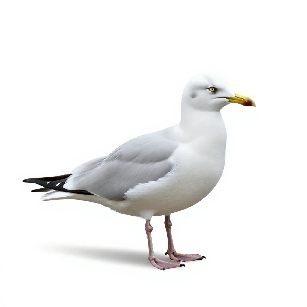 Gull isolated on a white background