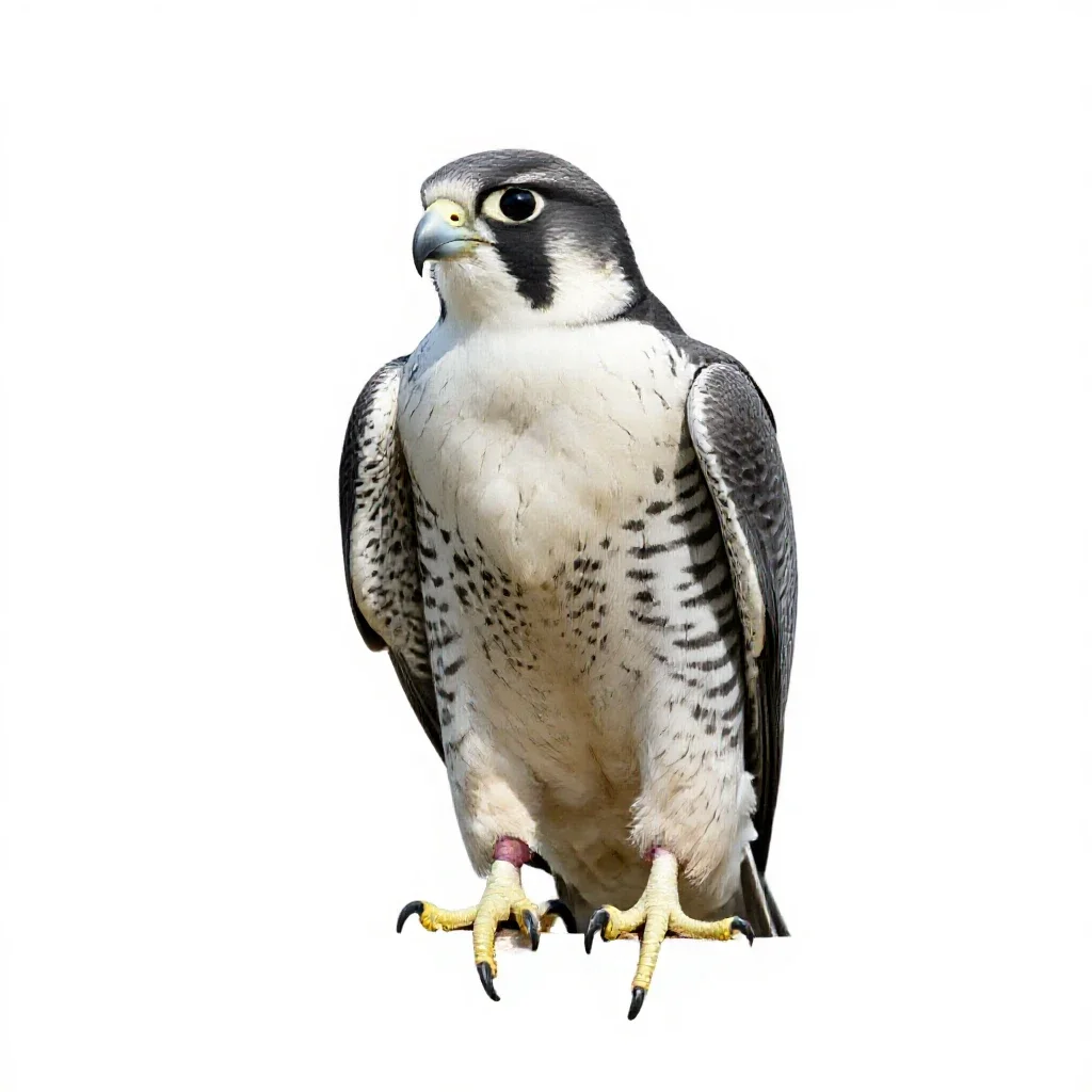 Gyrfalcon isolated on a white background