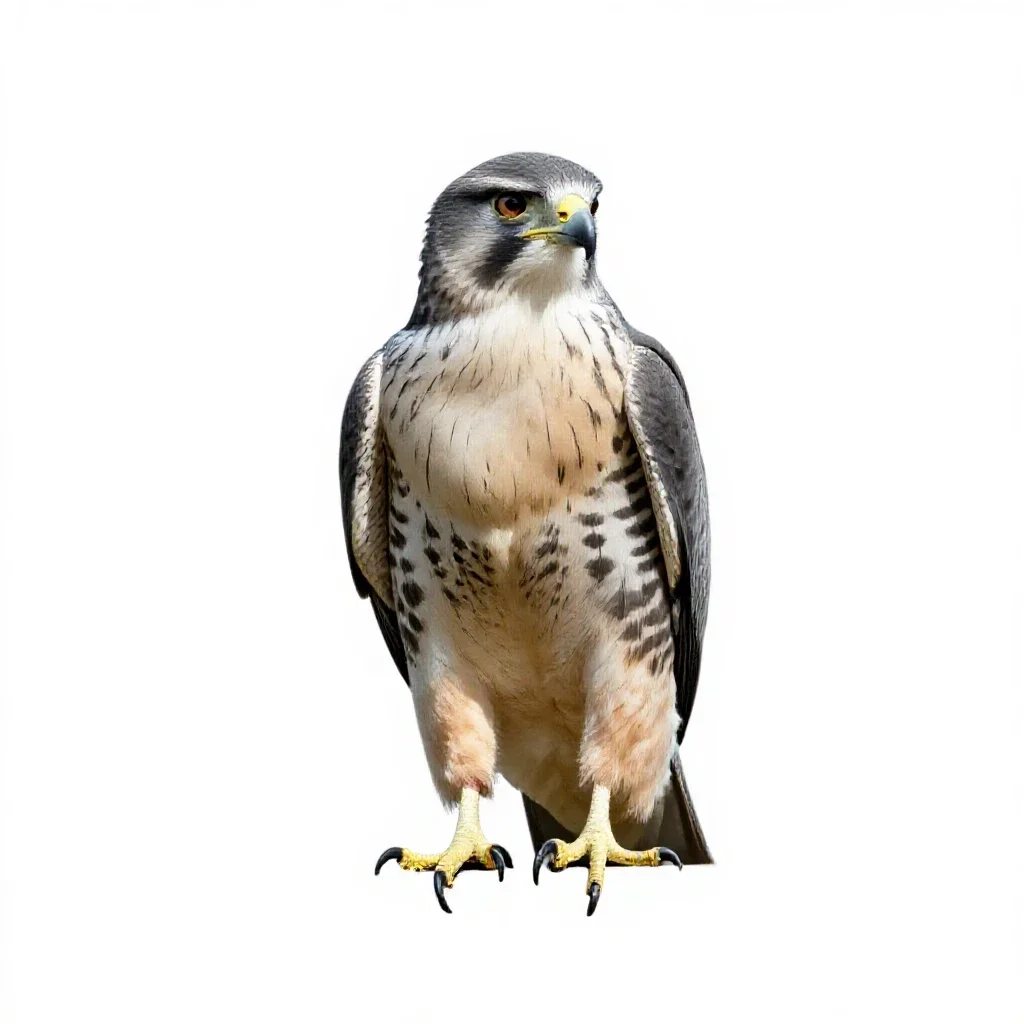 Harrier eagle isolated on a white background