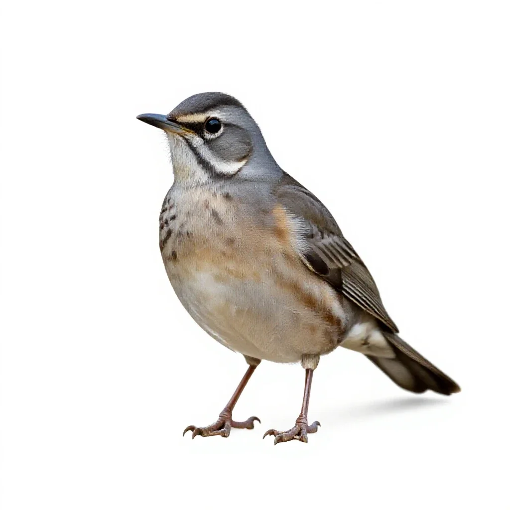 Hermit thrush isolated on a white background