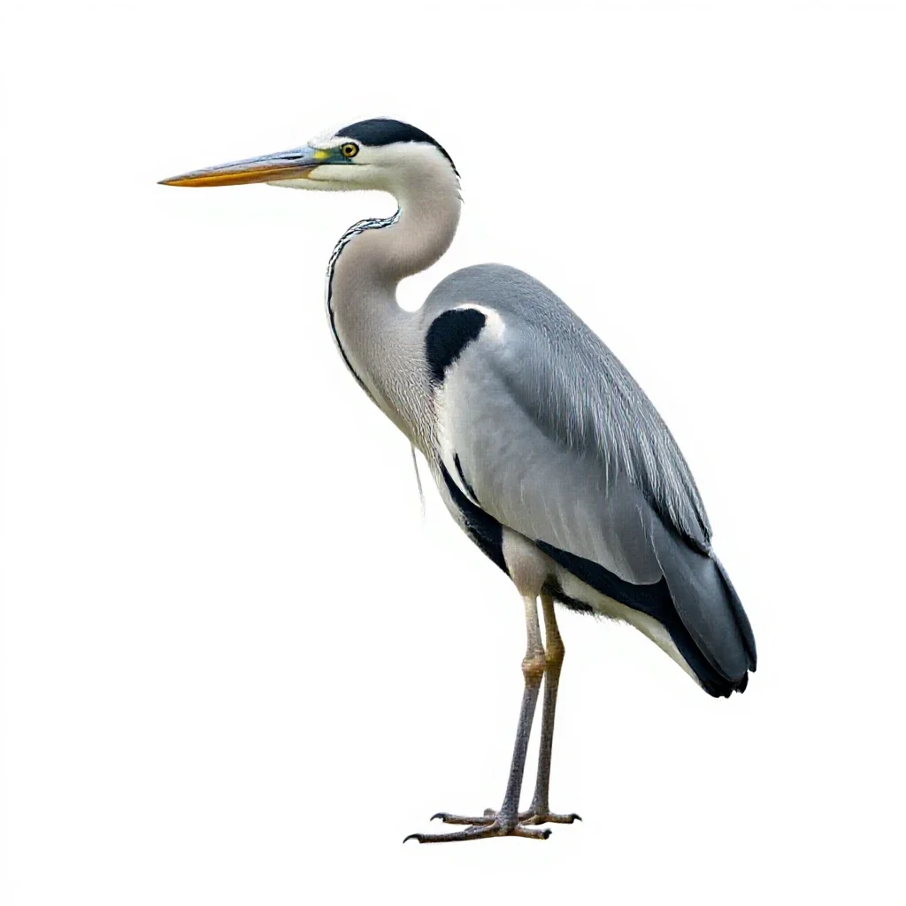 Heron isolated on a white background