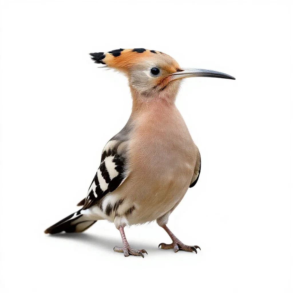 Hoopoe isolated on a white background