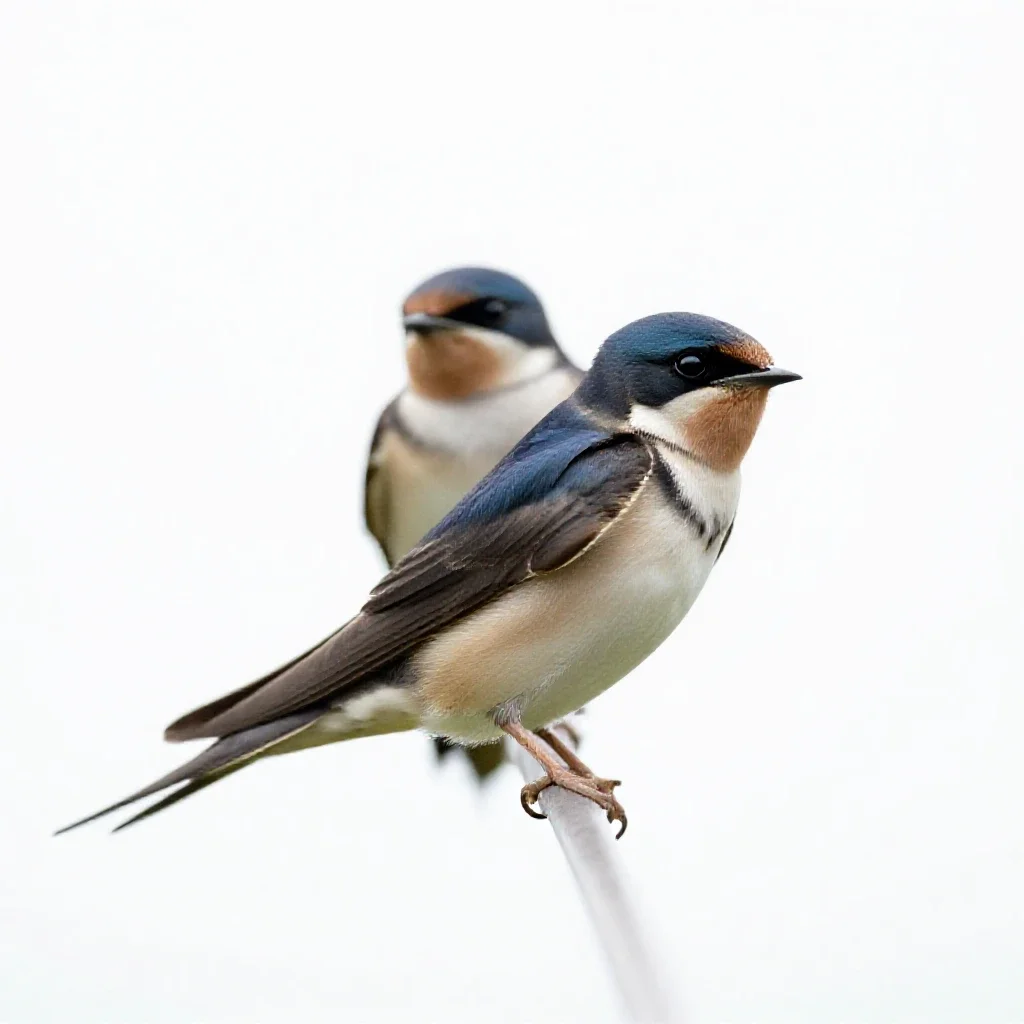 House martin isolated on a white background