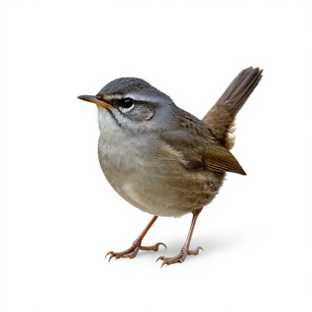 House wren isolated on a white background