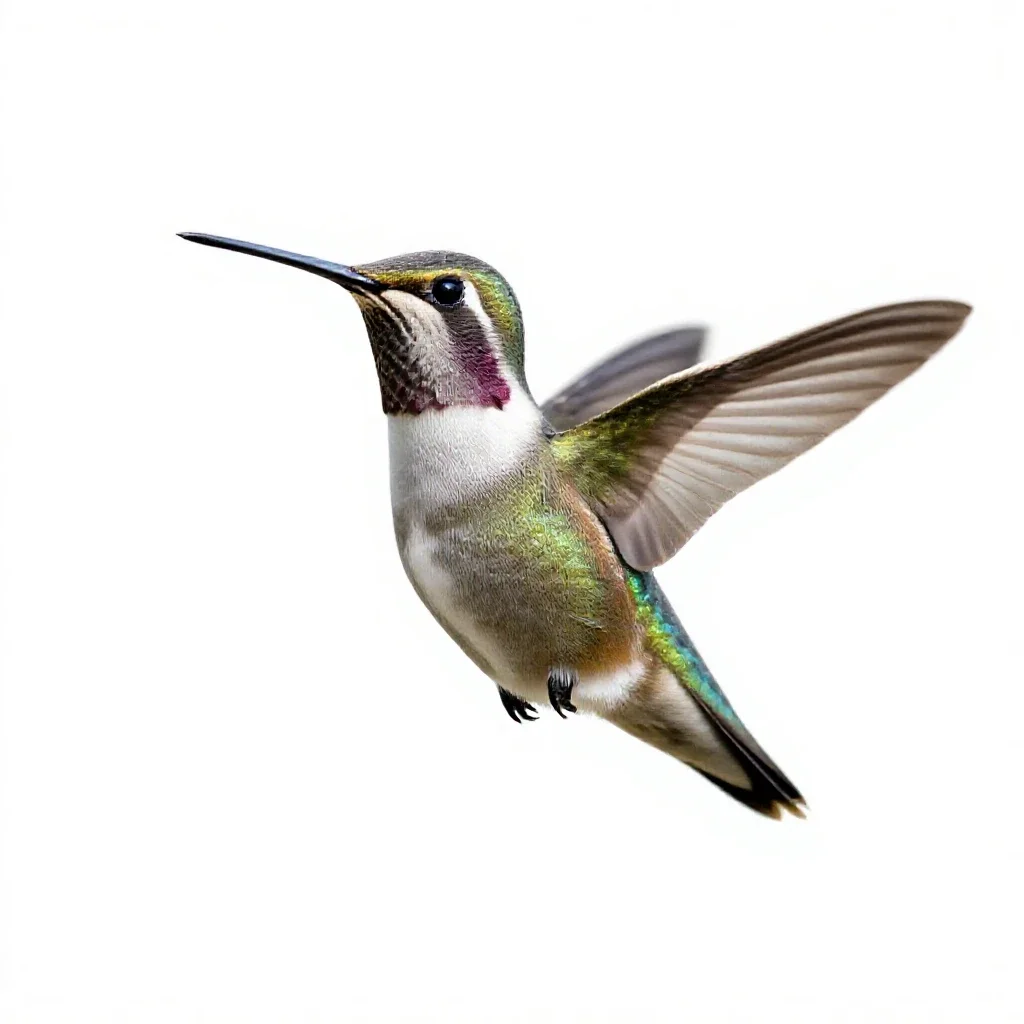 Hummingbird isolated on a white background