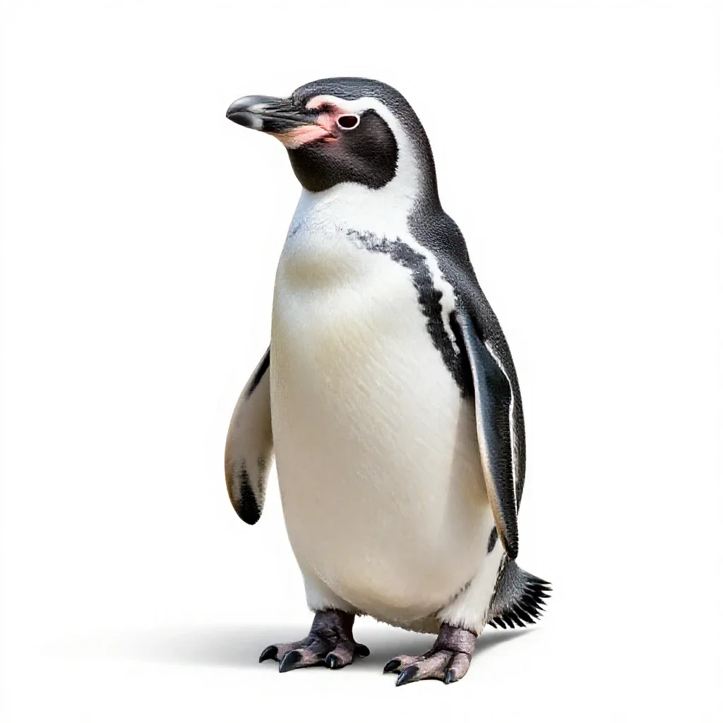 Jackass penguin isolated on a white background