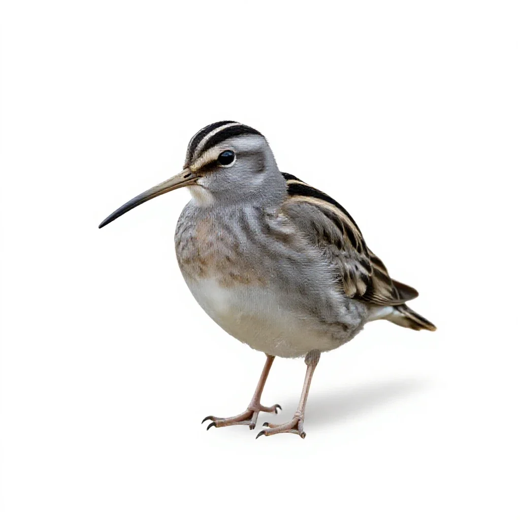 Jacksnipe isolated on a white background