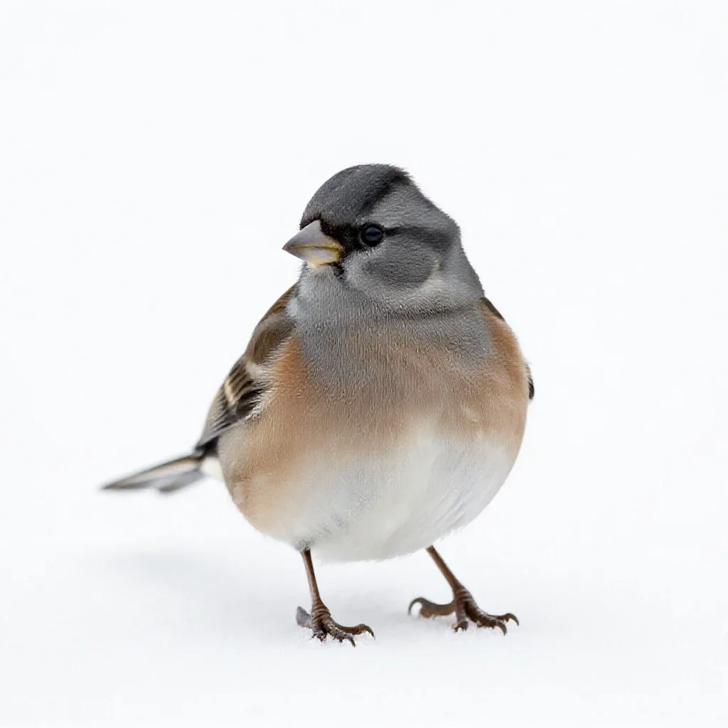 Junco isolated on a white background
