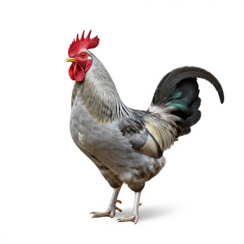 Jungle cock isolated on a white background