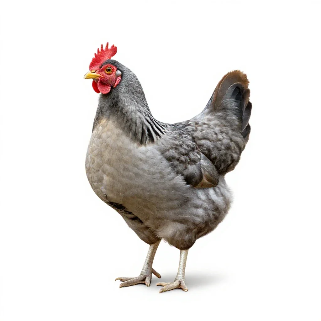 Jungle hen isolated on a white background