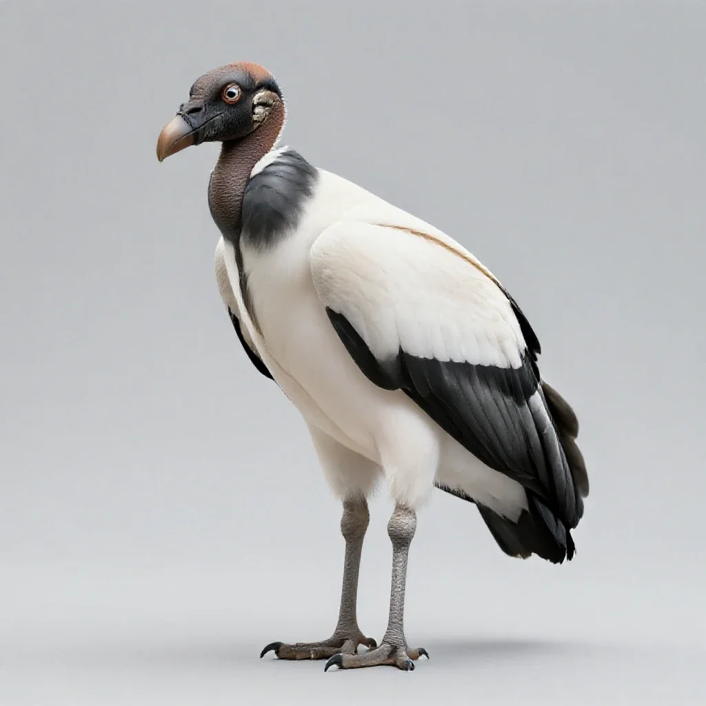 King vulture isolated on a white background