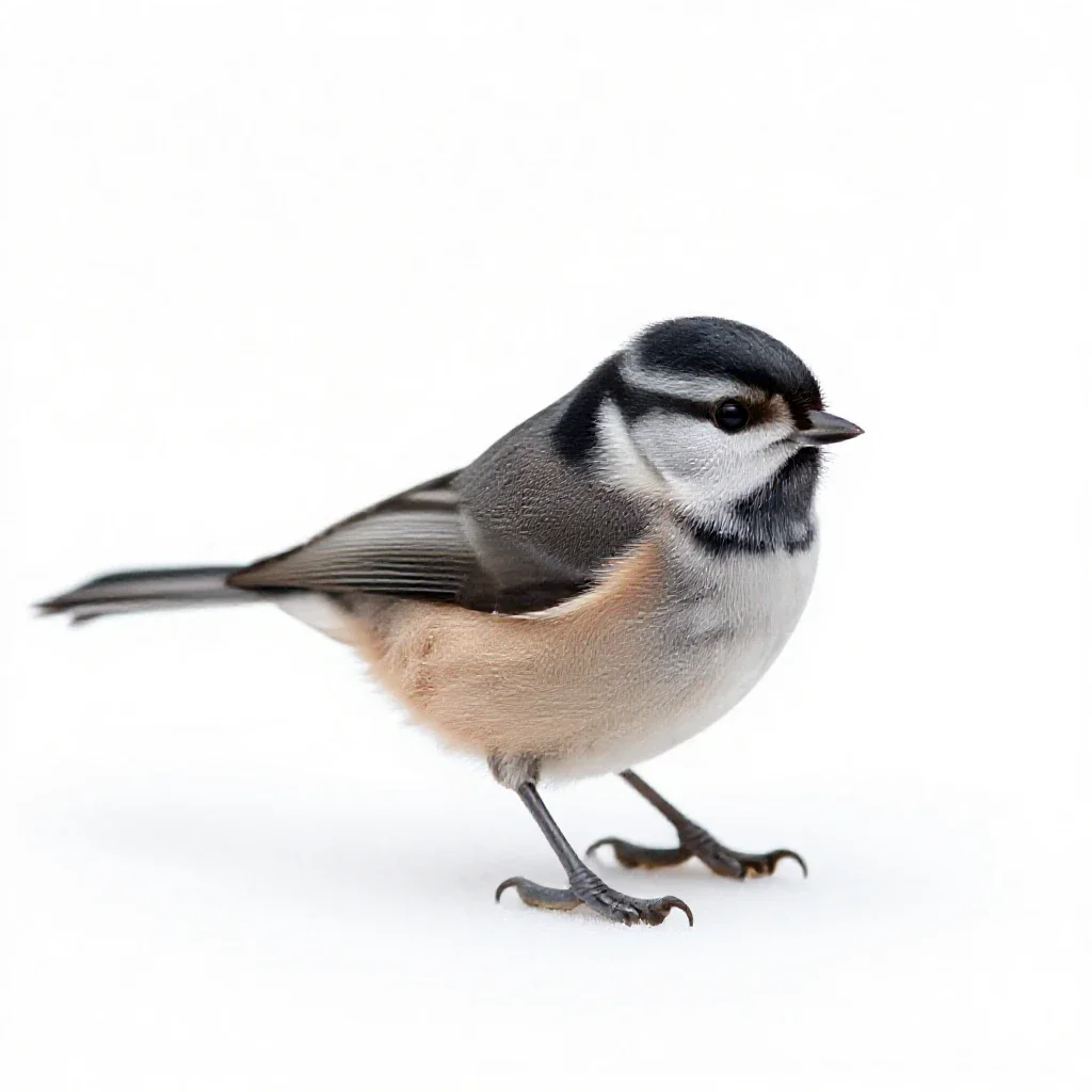 Kinglet isolated on a white background