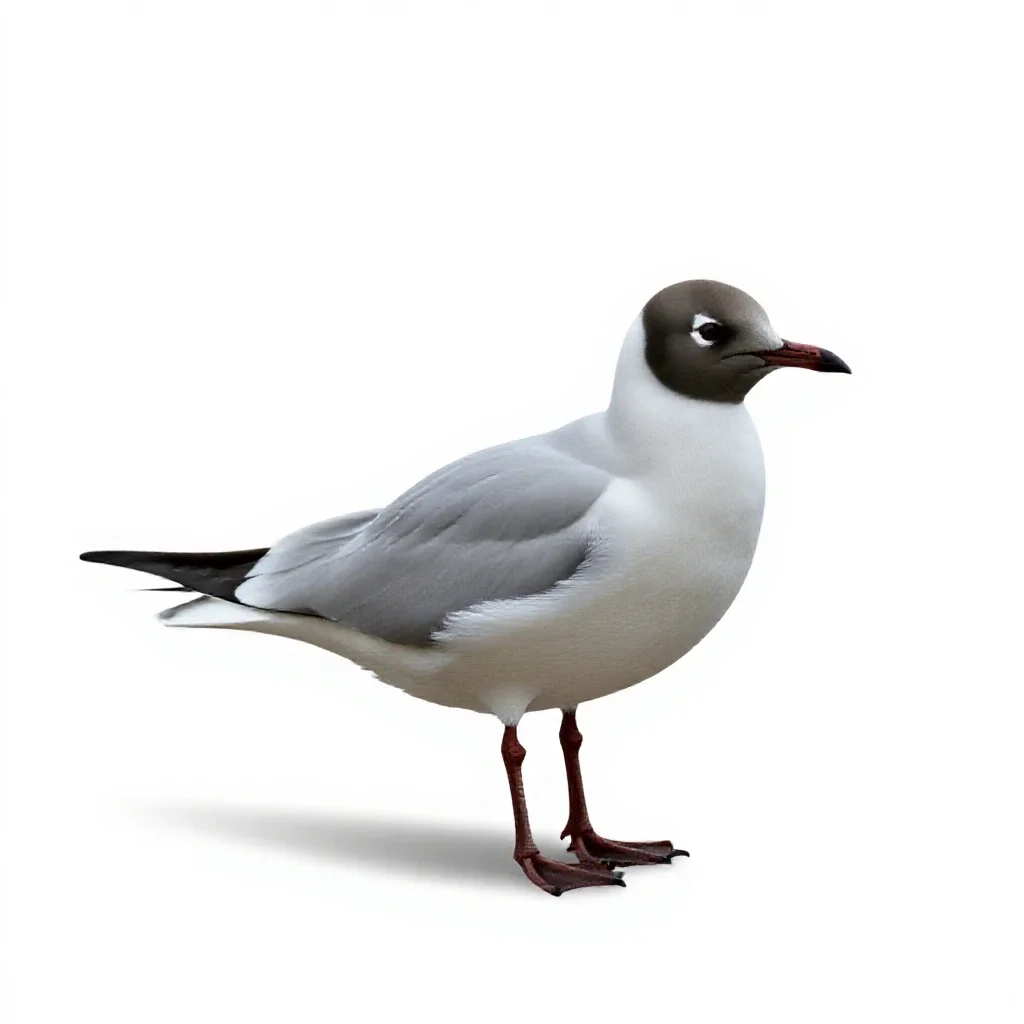 Laughing gull isolated on a white background