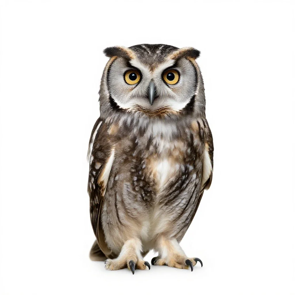 Laughing owl isolated on a white background