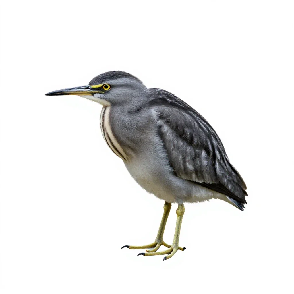 Least bittern isolated on a white background