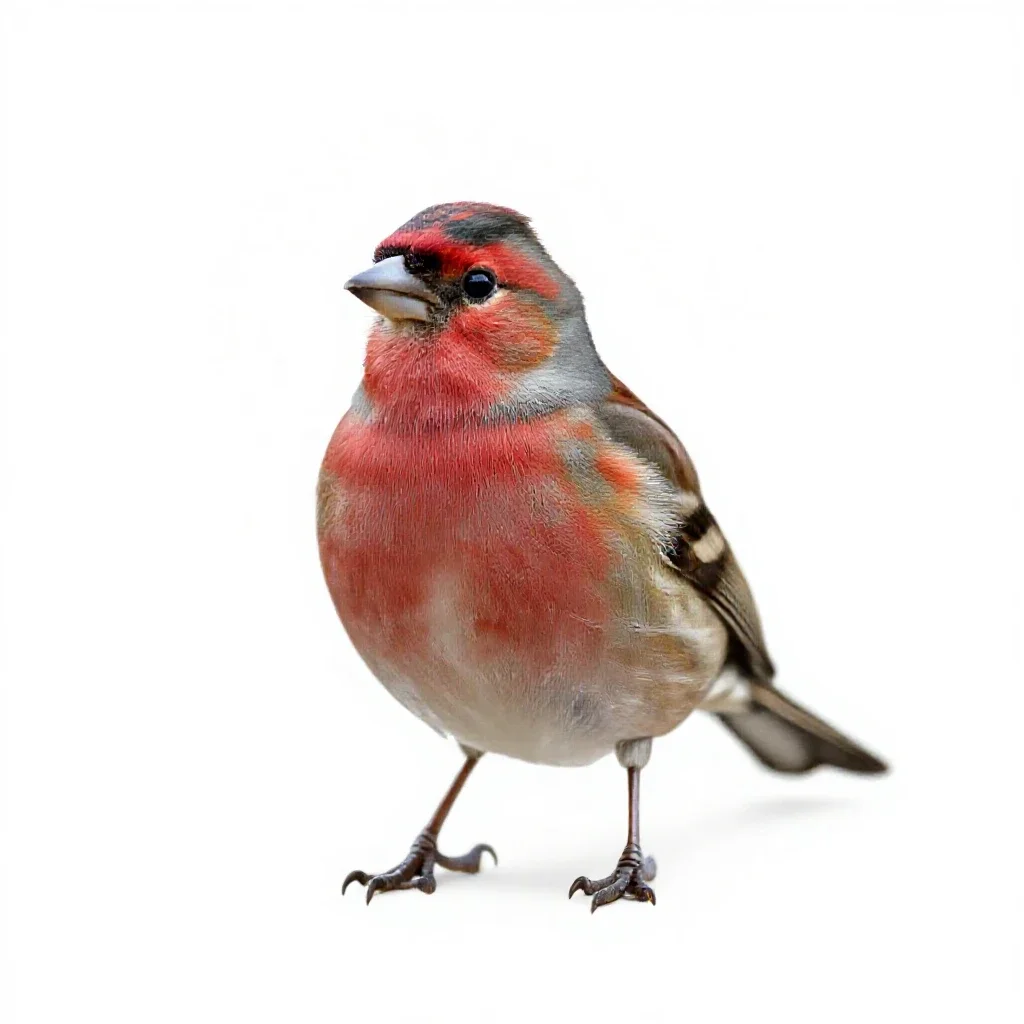 Linnet isolated on a white background