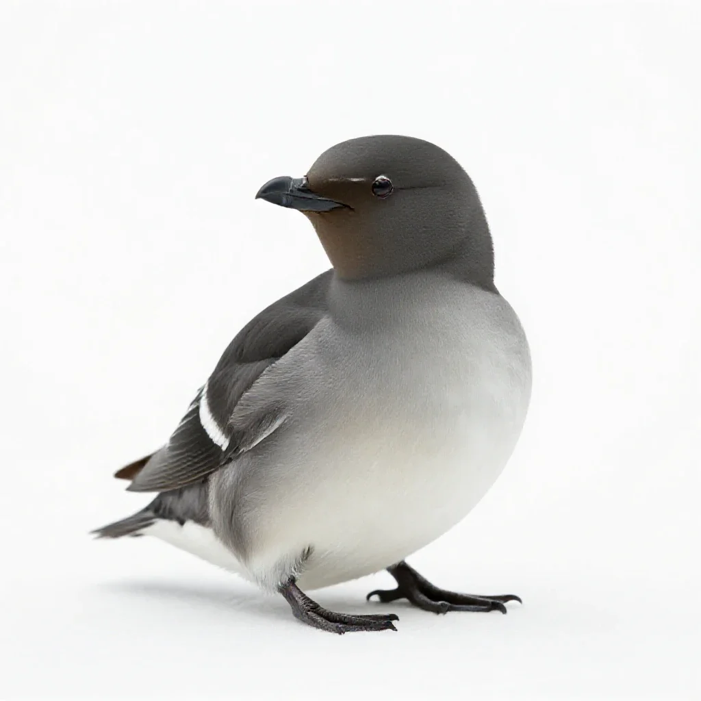 Little auk isolated on a white background
