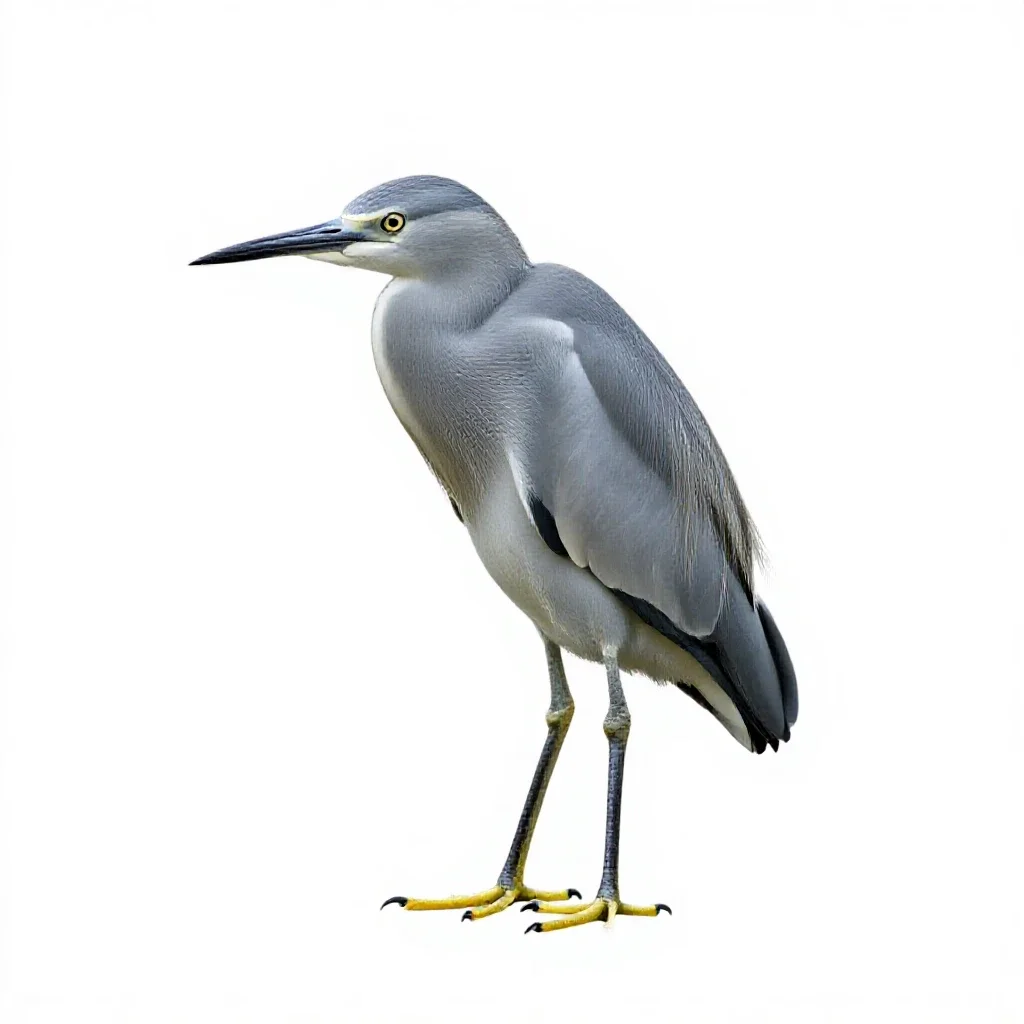 Little egret isolated on a white background