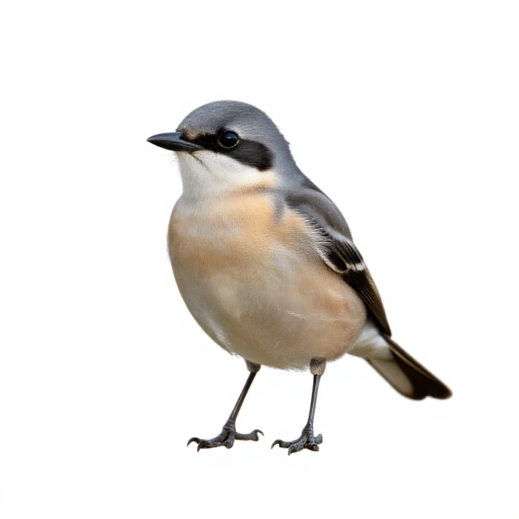 Loggerhead shrike isolated on a white background