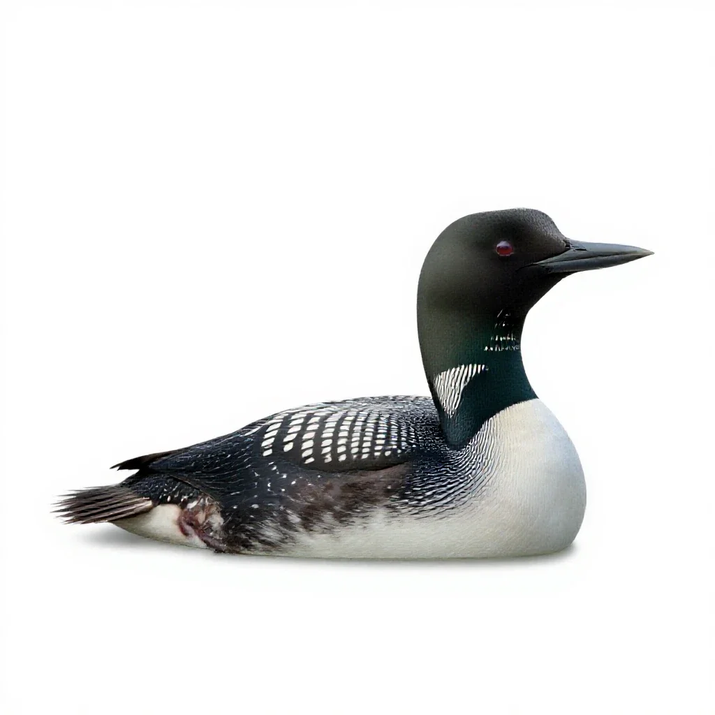 Loon isolated on a white background