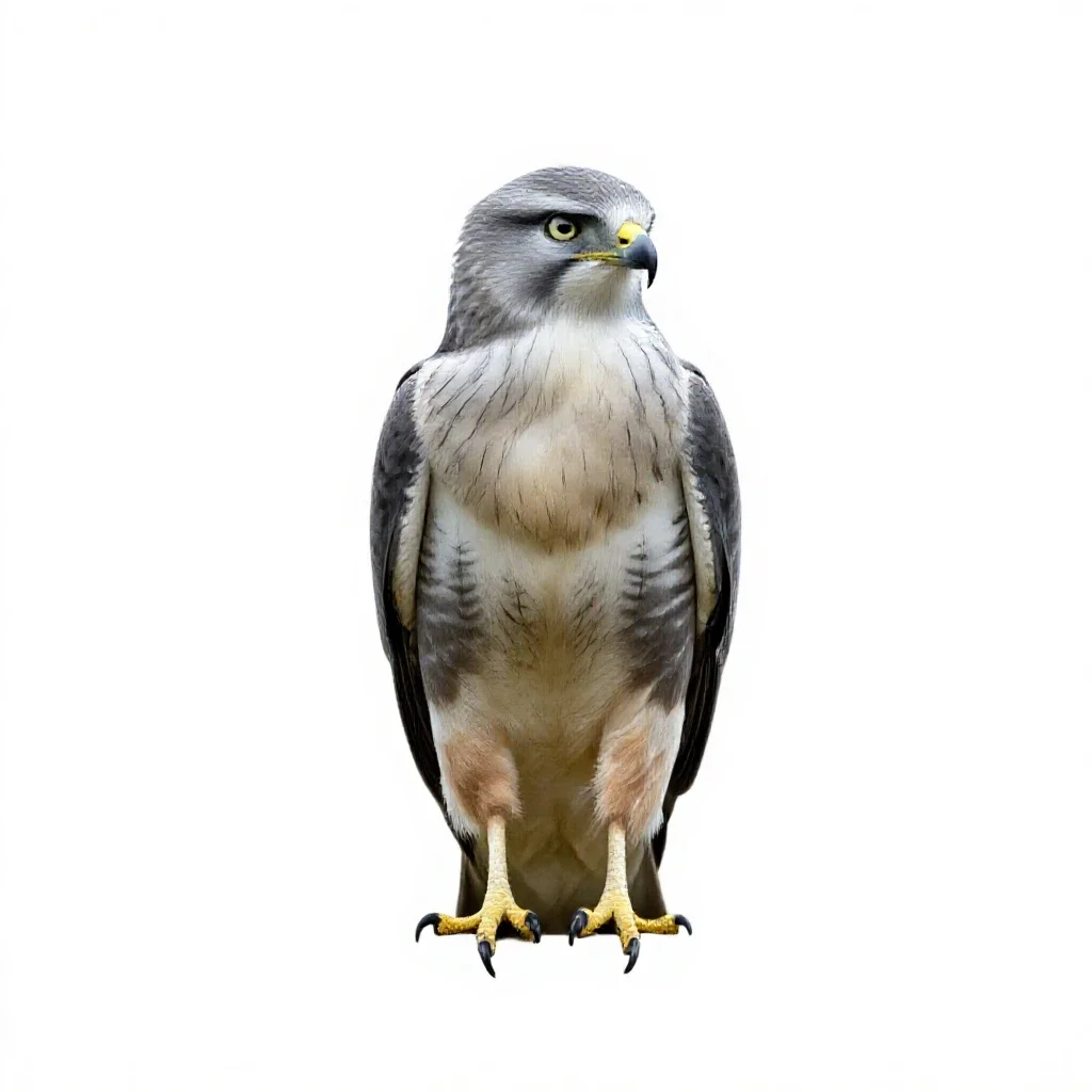 Marsh harrier isolated on a white background