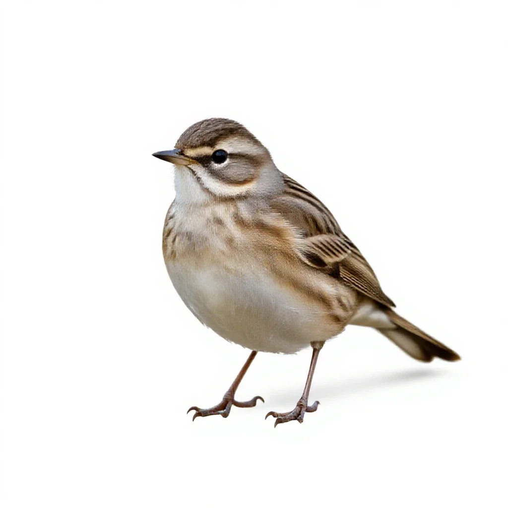 Meadow pipit isolated on a white background