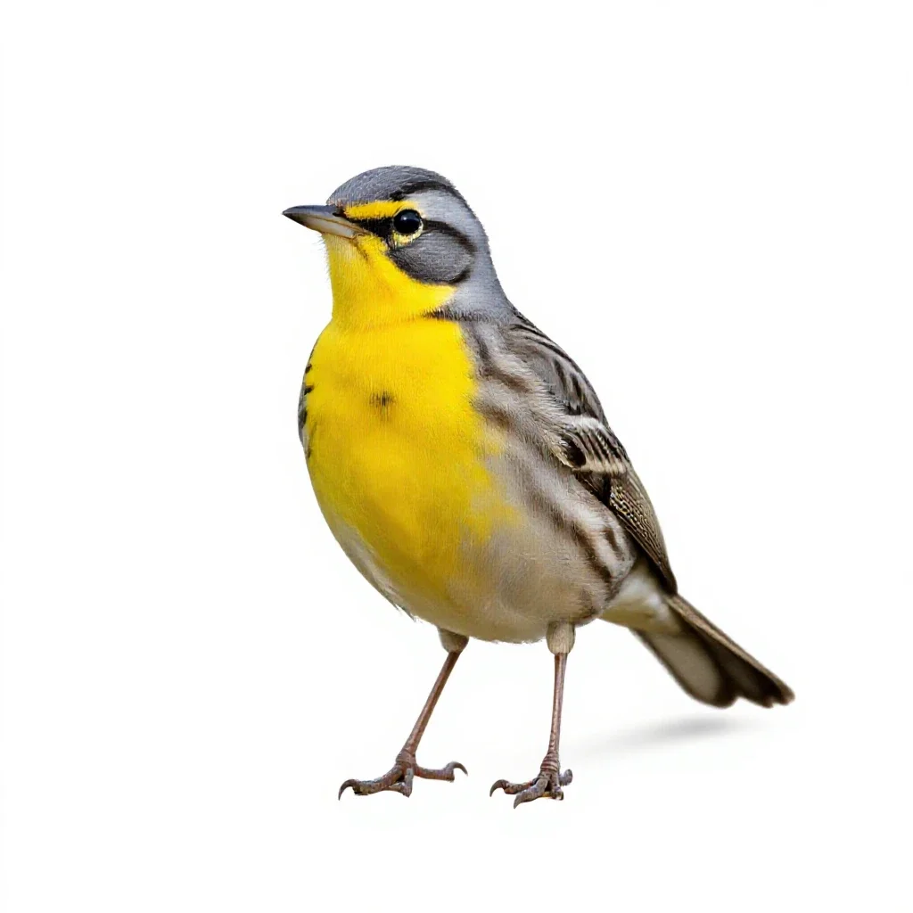 Meadowlark isolated on a white background