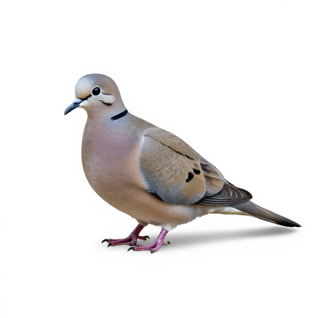 Mourning dove isolated on a white background