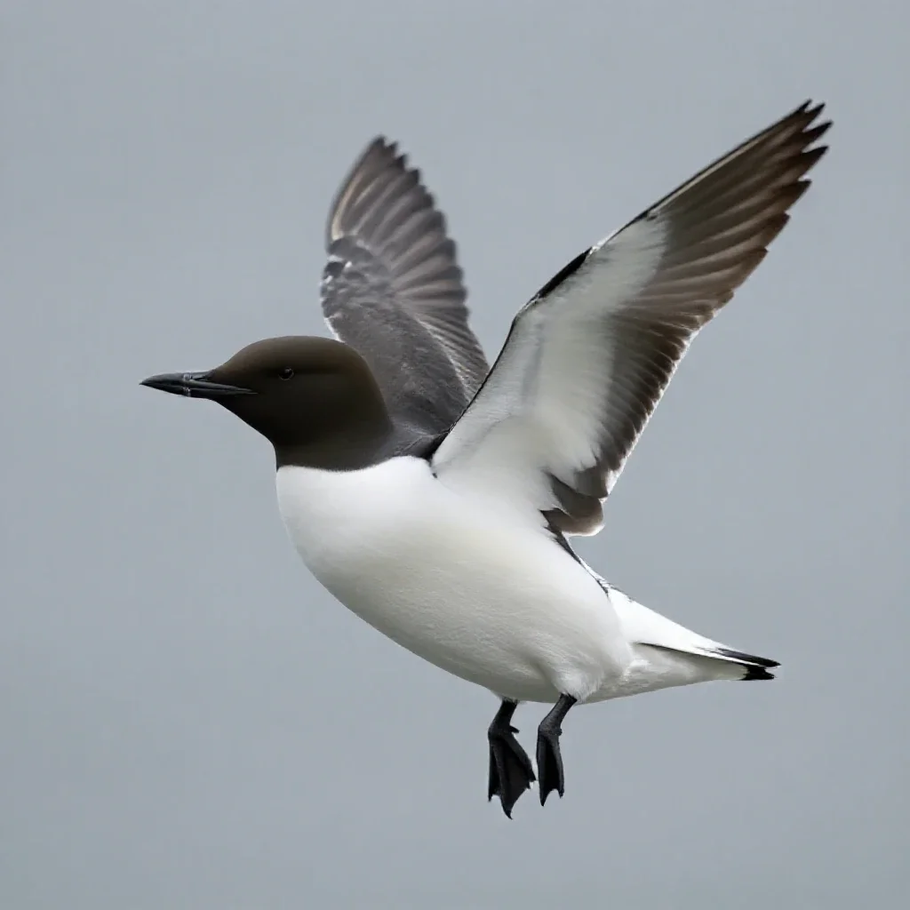 Murre isolated on a white background