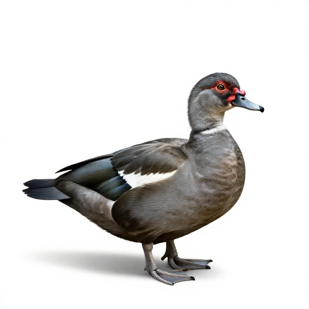 Muscovy duck isolated on a white background