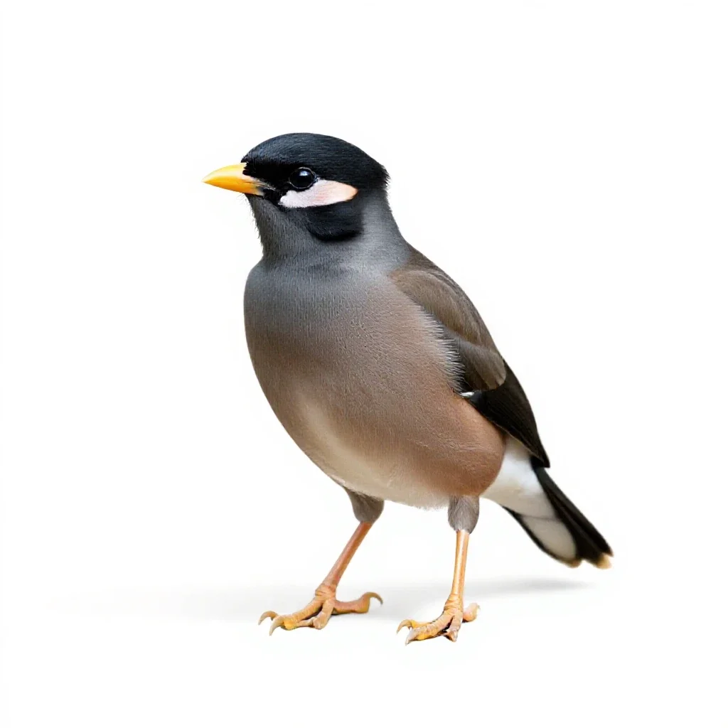 Myna isolated on a white background