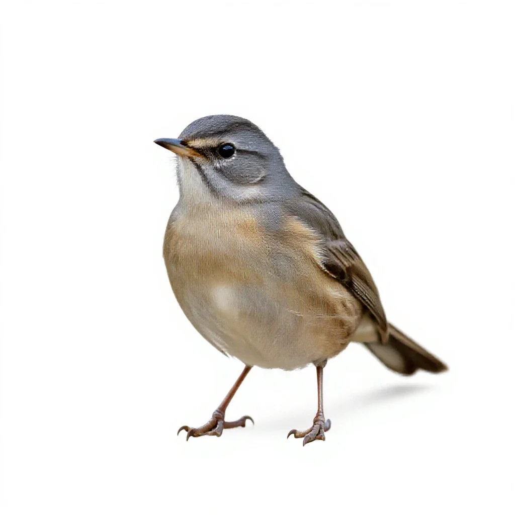 Nightingale isolated on a white background