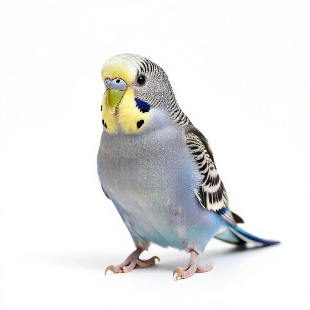 Parakeet isolated on a white background