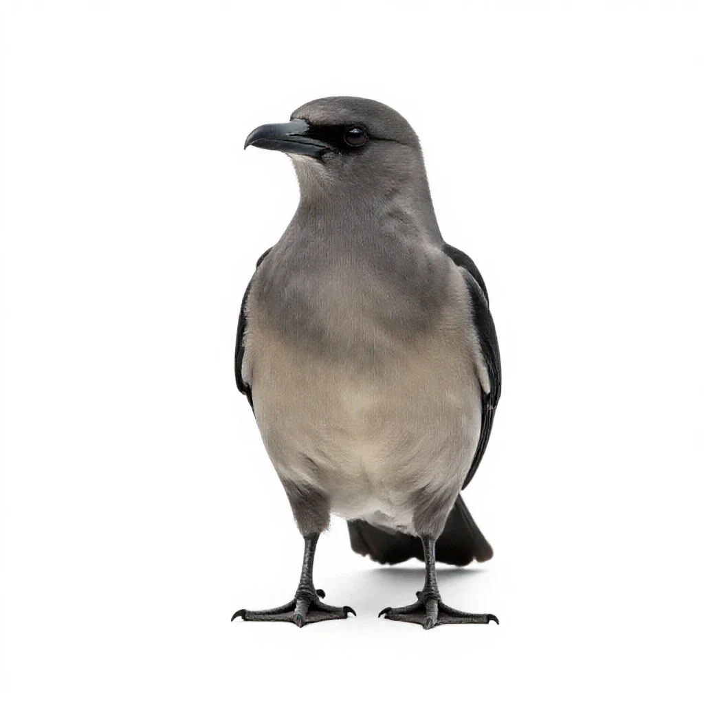Parasitic jaeger isolated on a white background