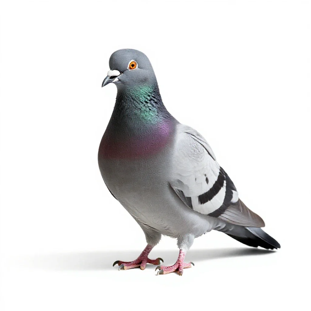 Passenger pigeon isolated on a white background