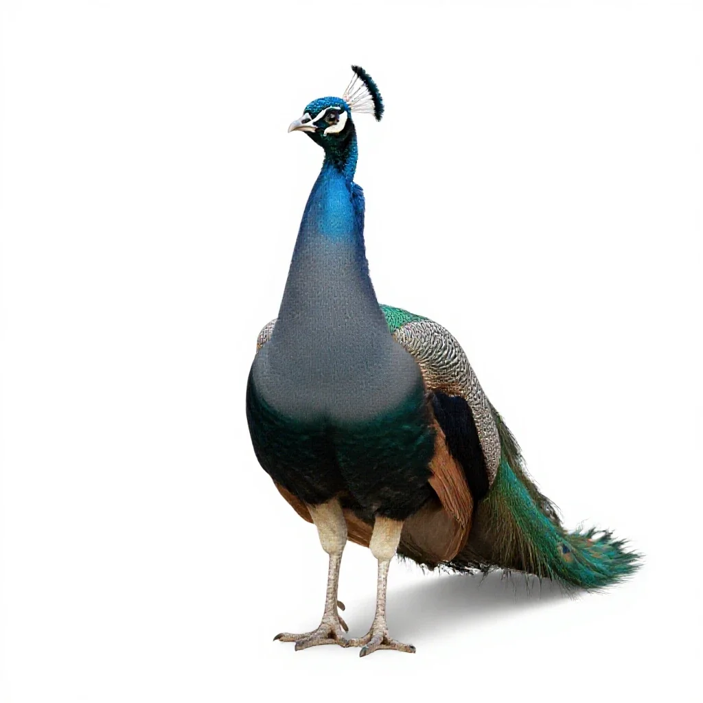 Peacock isolated on a white background