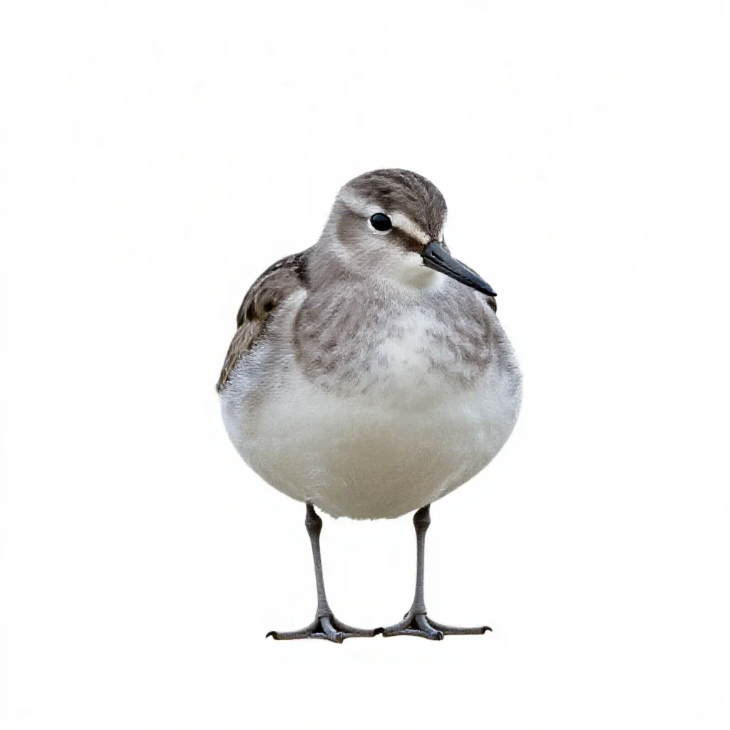 Pectoral sandpiper isolated on a white background