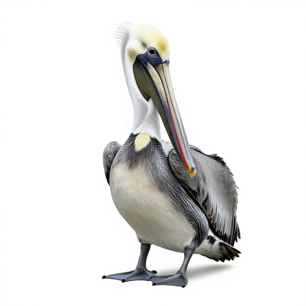 Pelican isolated on a white background