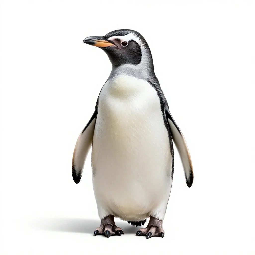Penguin isolated on a white background