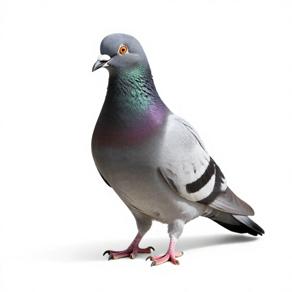 Pigeon isolated on a white background