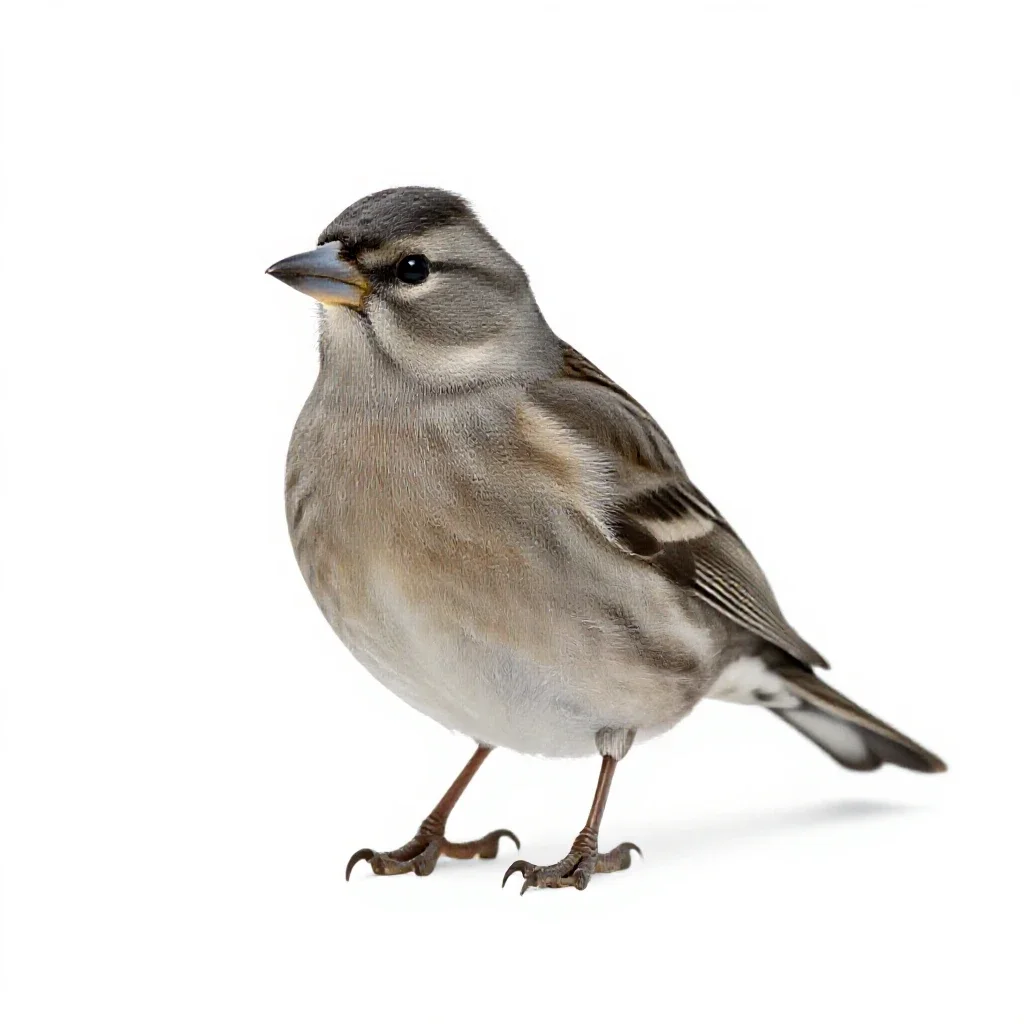 Pine grosbeak isolated on a white background