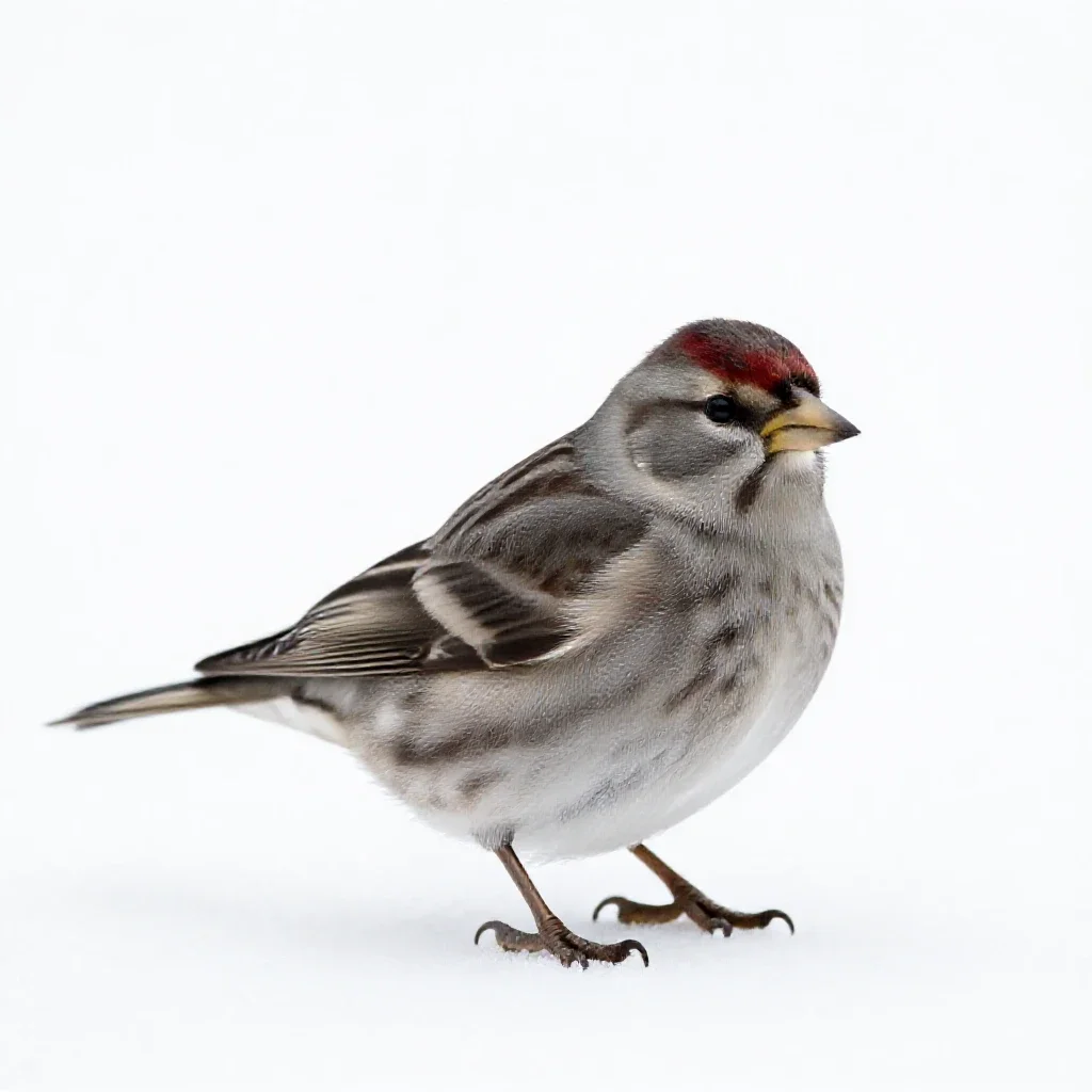 Pine siskin isolated on a white background